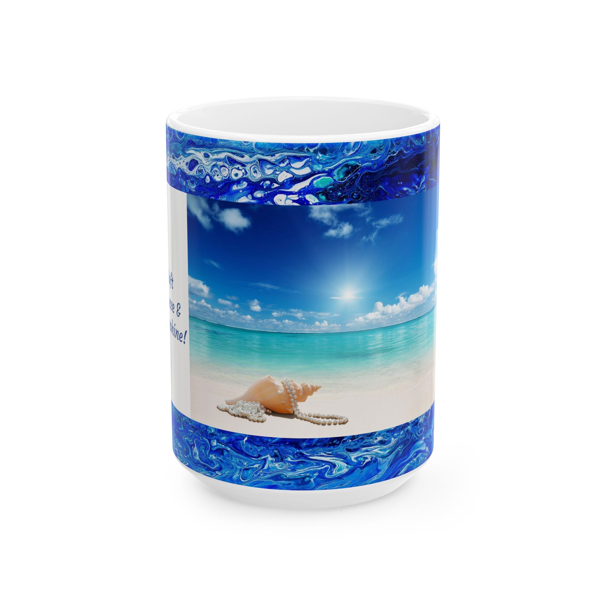 Beach Vibes Ceramic Mug - Perfect Gift for Ocean Lovers, Coffee Lovers, Beach Themed Decor, Summer Accents, Relaxing at Home!