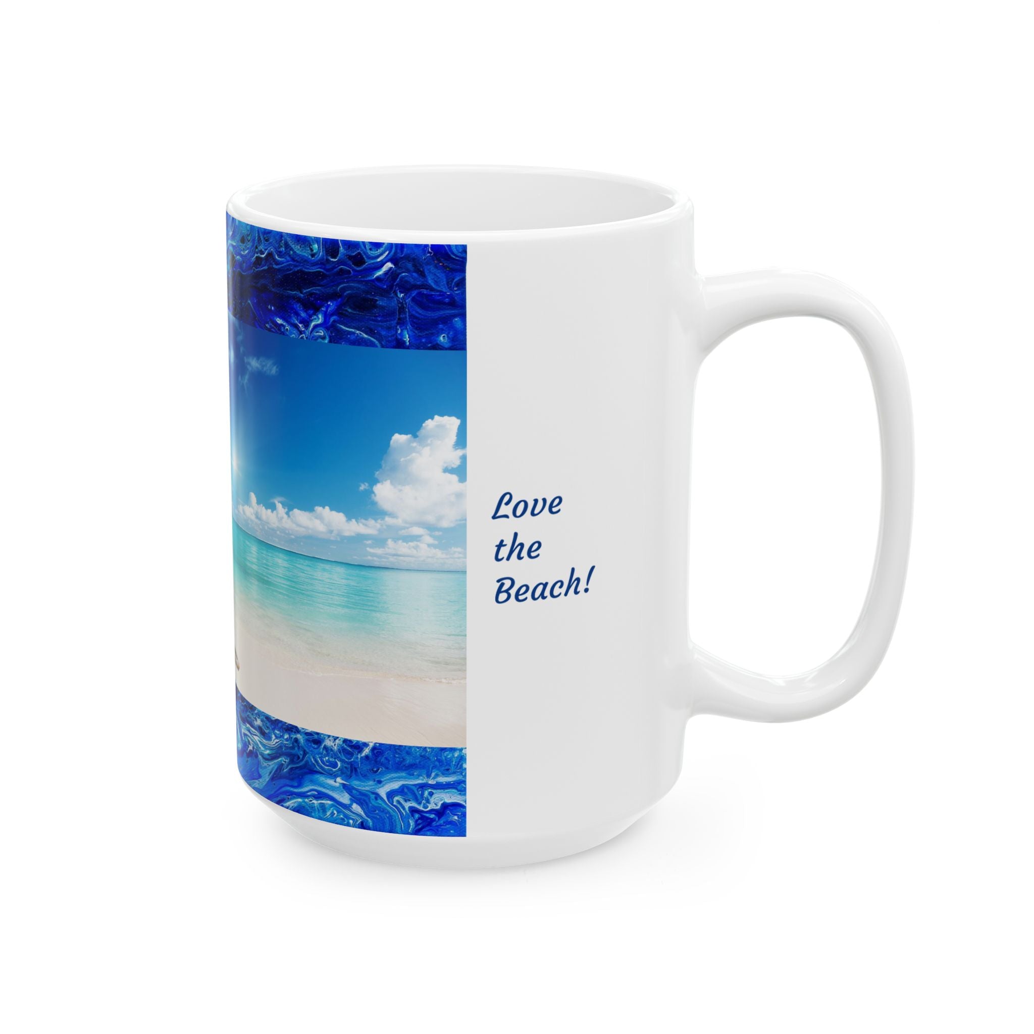 Beach Vibes Ceramic Mug - Perfect Gift for Ocean Lovers, Coffee Lovers, Beach Themed Decor, Summer Accents, Relaxing at Home!