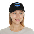 Rick Schiano Art Round -Leather Patch Dad Hat — Blue Sunrise Signature Cap