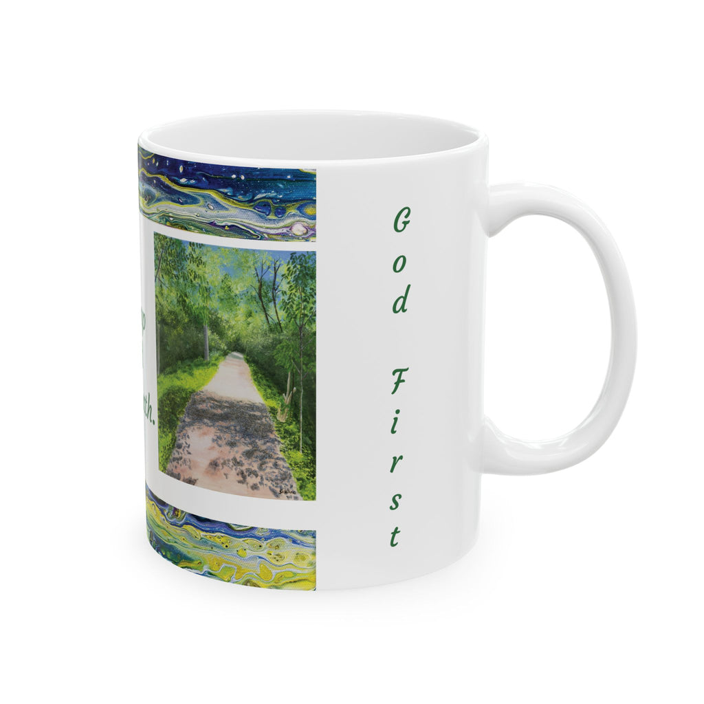 Faith Scripture Ceramic Mug – Psalm 119:105 "Your Word is a Lamp" Inspirational Coffee Cup