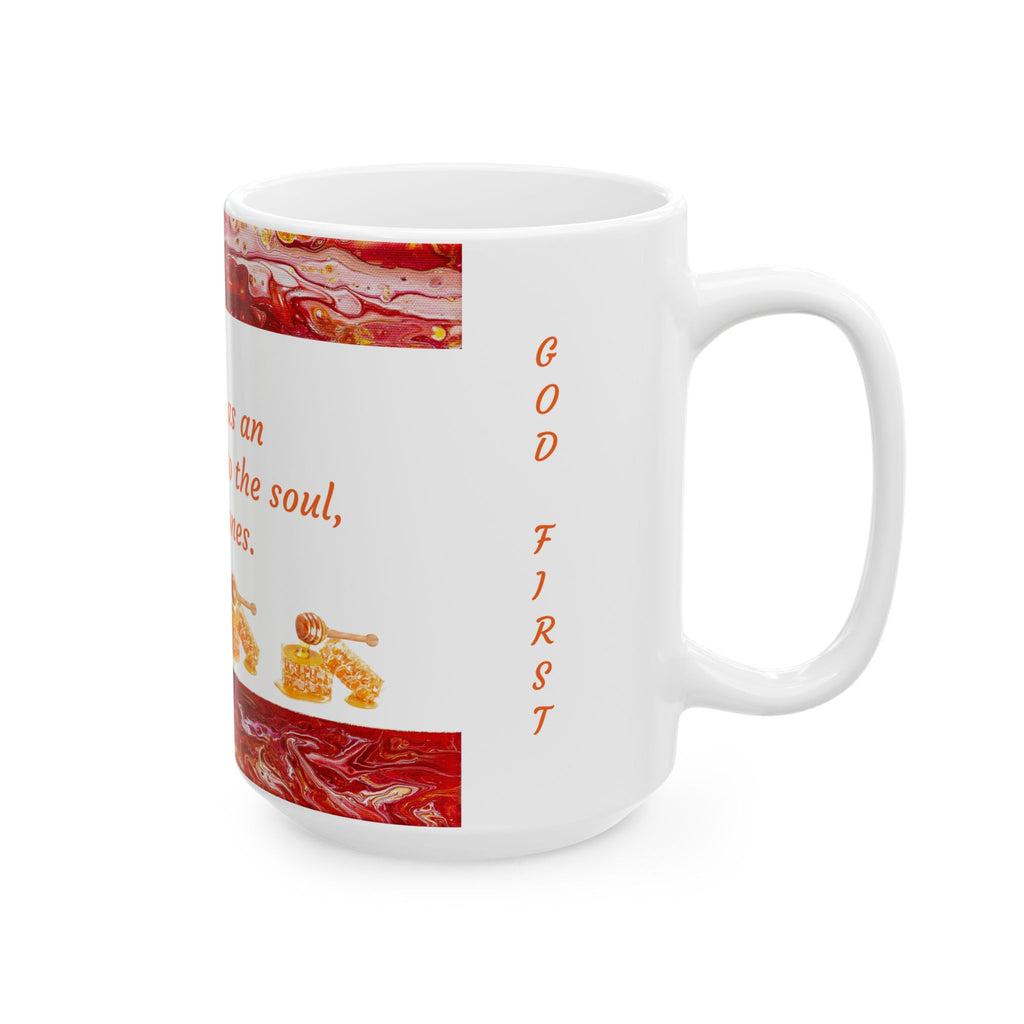 Ceramic Mug — Proverbs 16:24 "Pleasant Words" Inspirational Coffee Mug