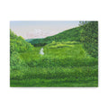 Green Meadow Landscape Canvas Print – Serene Nature Wall Art