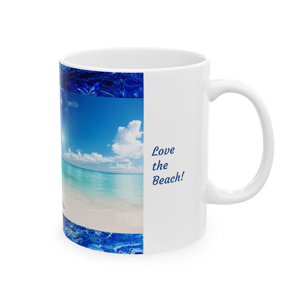 Beach Vibes Ceramic Mug - Perfect Gift for Ocean Lovers, Coffee Lovers, Beach Themed Decor, Summer Accents, Relaxing at Home!