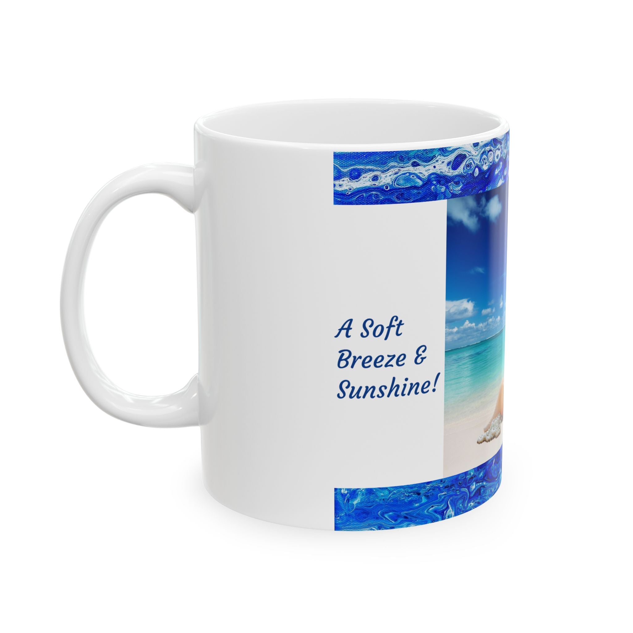 Beach Vibes Ceramic Mug - Perfect Gift for Ocean Lovers, Coffee Lovers, Beach Themed Decor, Summer Accents, Relaxing at Home!