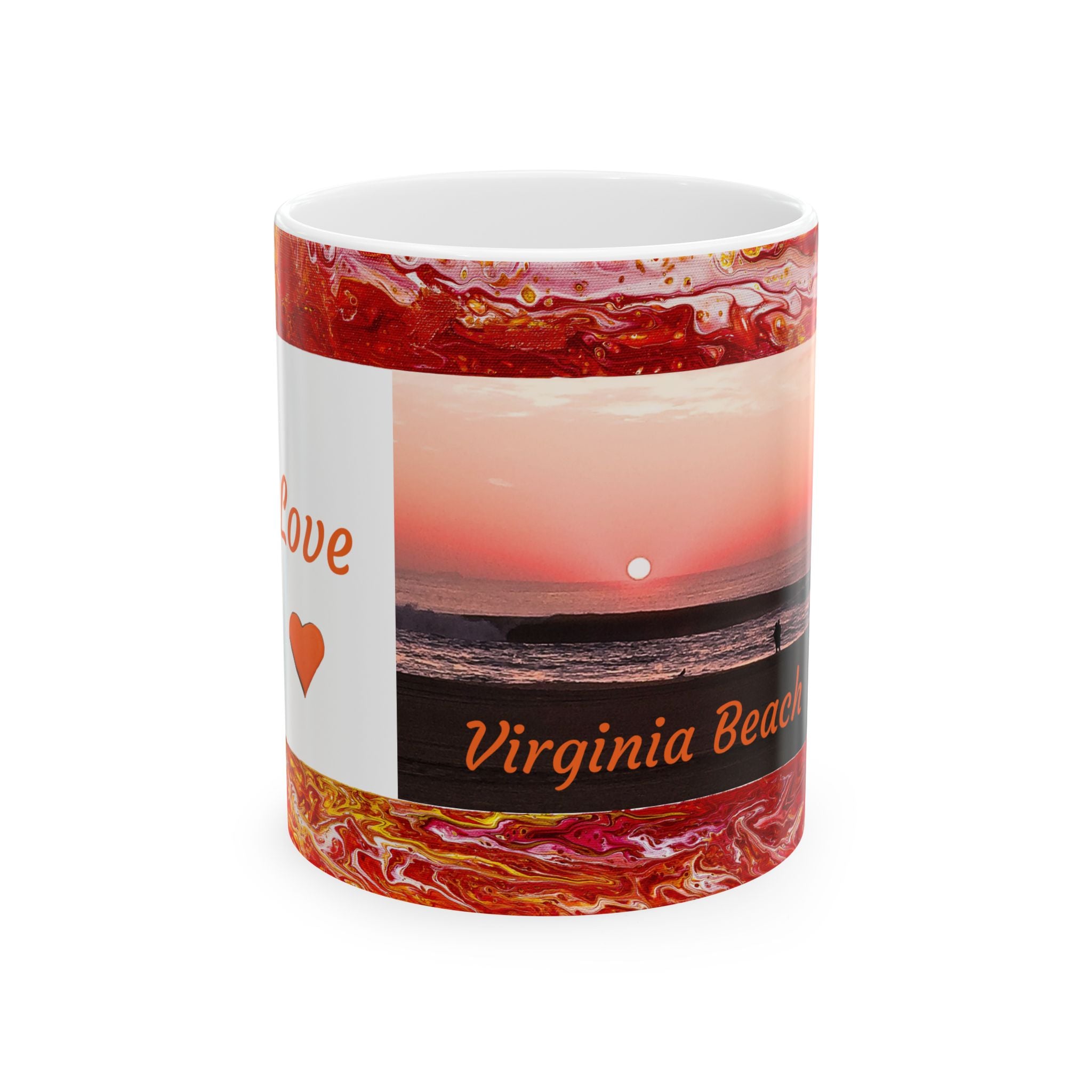 Virginia Beach Sunrise Photo Ceramic Mug (11oz) – 'Beachin' Coffee Cup