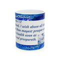 3 John 1:2 Blessing Ceramic Mug — 'I Wish Above All Things...' Scripture Coffee Cup (11oz)