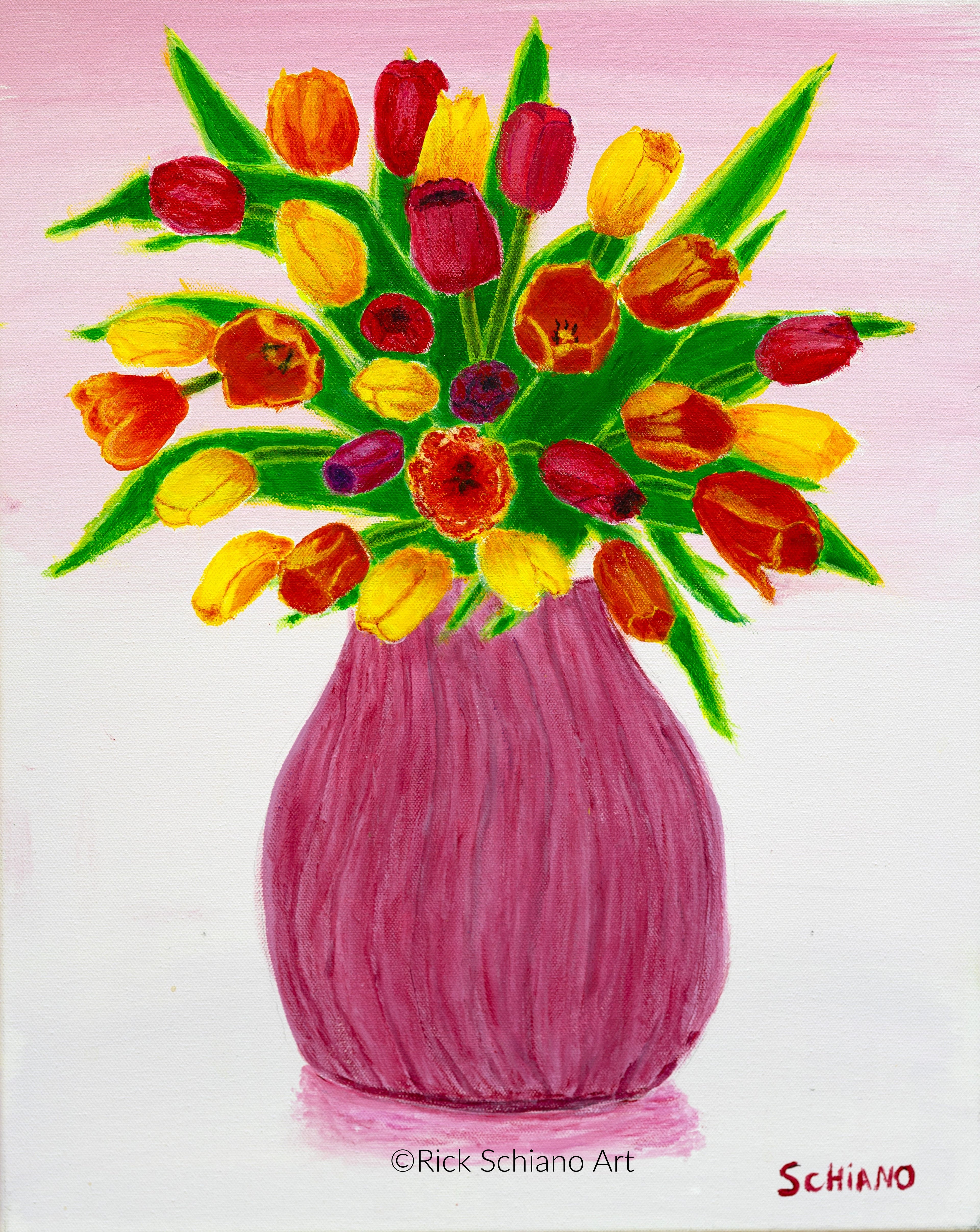 Floating Flowers Original Artwork