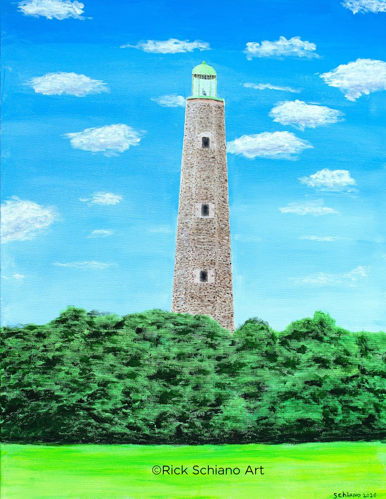 Old Cape Henry Historic Lighthouse Painting Original